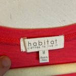 Habitat  Clothes to Live in Blouse Women's Size Medium 3/4‎ Sleeve V Neck Pink Photo 2