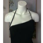 J'adore Maxara Black Bodycon Halter Maxi Strappy Dress Diamante Size 40 Small Photo 0