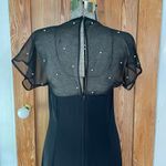 Vintage Positively Ellyn Sheer Elusion Pearl Sweetheart Bust Maxi Gown Sz M Black Size M Photo 10
