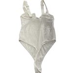 Free People  Bodysuit Women X Small‎ White Pippa V Wire Square Top Photo 6
