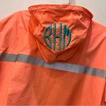 Charles River Apparel  rain jacket coral orange monogram “BHM” sz Large Photo 3
