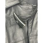 Vintage 90S Black Leather Fields Coat Mens XL toggle Closure, Leather Jacket Photo 7