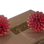 Vtg Avon Earrings Molded Plastic Cluster Summer Berries Redberry Stud Pierced Photo 0