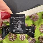 Vtg 60 Style Sz 16 Silk Maxi Halter Dress Babydoll Retro Academia Nature Artsy Green Photo 10