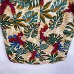 Hilo Hattie Hawaiian Sleeveless‎ Button Front Tropical Floral Print Top Size L Tan Size L Photo 2