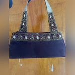 Brown suede beaded shoulder bag Photo 3