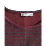 ZARA  women’s maroon navy striped dress size medium Photo 3