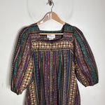 Krist Gudnason Cotton MaxiDress Vintage 70s Geometric Egyptian Ethnic size S Blue Photo 2