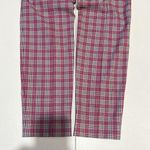 J.Crew Cameron pink plaid women’s size 4 crop pants trousers Photo 8