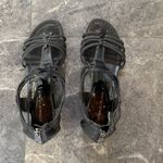 Donald J. Pliner Black Flat Sandals Shoes With Zipper Size 8 Photo 2