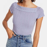 Free People We the Free Ahoy Ribbed Tee T-Shirt Lilac Size XS Photo 0