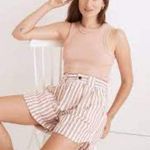 Madewell  Linen-Blend Curved-Hem Shorts Photo 1