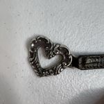 Brighton Vintage  Bracelet Silver Tone Brown Leather Heart Arrow Scroll Ornate Photo 3
