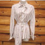 Vintage 70s Blue Pink Bow Top Blue Size L Photo 3