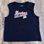 Hooters  Baseball Cropped Tank Top Size Medium Wings Restaurant Bar Waitress Photo 0