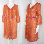Old Navy orange floral print dress, size M. Photo 3