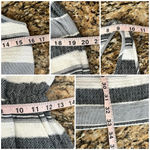 Lou & grey Casual Tank Blouson Dress Gray Stripe Drawstring Waist Pockets XS Photo 4