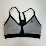 Nike  XS Dri-Fit Indy Light Support Sports Bra Gray Black Swoosh Logo Women’s Photo 2