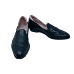 Modern Vice Black &‎ Pink Alligator Croc Leather Loafers Size 37.5 US 7.5 Photo 2