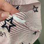 Emma & Olivia Bell Sleeve Star Embroidered Blouse Sz Medium Blue Photo 4