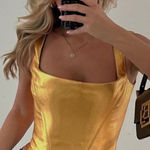 House Of CB  Karia Gold Corset Top size‎ S NWOT Photo 0