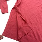 Open Edit  Knit Pink soft asymmetrical side slit crewneck sweater tunic Photo 2
