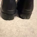 J.Crew  Size 7 Black Short Lug-Sole Chelsea Rubber Ankle Rain Boots Waterproof Photo 5