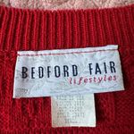 Bedford Fair Vintage 80’s Red Knit Christmas Sweater Vest Photo 2