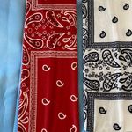 Red and White Paisley Bandana Duo Photo 0