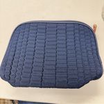 Aimee Kestenberg  Navy Blue Quilted Fabric Makeup Bag Pouch Photo 5
