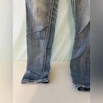Rock Revival  Faded Blue Skinny Jeans Ornate Chereen Style Photo 4
