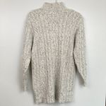 st. john's bay Vintage Womens M Beige Marled Cable Knit Thick Sweater Fisherman Photo 2