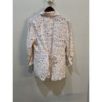 Peruvian Connection ‎ Silk Geometric Button Down Blouse Pleated Size 14 Photo 2