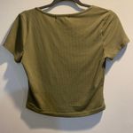 Pink Rose Green Crop Top Photo 1