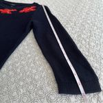 Talbots  Lobster Beaded Sweater Navy 3/4 Sleeve Preppy Nautical Beach Size S Photo 8