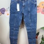 Topshop Mid Blue Panel Ankle Jaime Jeans - Size - 8 Photo 5