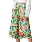 Miguelina Zendaya Floral Pants in Green XSmall Womens Capri Cropped Size XS Photo 0