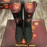 Los Altos Women’s Leather Black Cowboy Boots Size 6.5 Photo 14