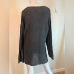 EXPRESS Tricot Vintage 80’s Charcoal V-Neck Crochet Sweater Tunic Small Baddie!! Photo 7