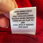 New York & Company Kiss Me Crewneck Sweater Women's XS Red Sequin Mistletoe Photo 5