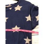 Forever 21 Medium Navy Cropped T Shirt with Tie Front Novelty Stars Americana Photo 5