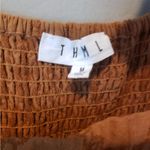 THML  Anthropologie Textured Brown Sleeveless Top Size Md Photo 2