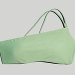 Madewell Double Strap One Shoulder Bikini Top Gatehouse Green S NWT Photo 4