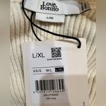 Love, Bonito Knit Metal Clasp Cardigan – Ivory – Size L/XL – NWT Cropped Photo 6