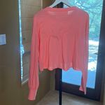 Free People NWT  Denver Crop Tee Orange Coral Pullover Long Sleeve Top Size Small Photo 8