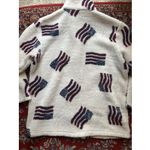 Quacker Factory  1X American Flag 4th of July USA Cardigan Sweater Fleece Photo 3
