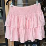 Aerie  mini skirt Ready to ruffle tiered smock high rise waisted peachy preppy Photo 0