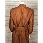 Vintage L.A. Passion Rust stripe shirt belted dress mandarin collar size 11 Photo 9