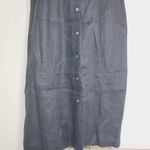 Buttons Casual Corner Black Sleeveless Linen Button Down Collared Dress  Size 6 Photo 1