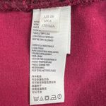 Free People  Crimson Red Velvet Seamed Mini Skirt Rear Zip Button Waist Size 26 Photo 7